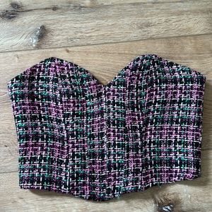 Zara Tweed corset top